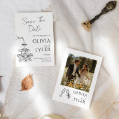 Invitation Élégant Mariage de dessin main