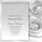 Invitation Élégant Mariage de diamants d'argent