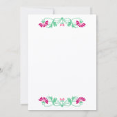 Invitation Élégant Mariage de feuilles et de  de torches (Dos)