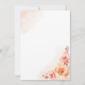 Invitation Elégant Mariage de fleurs d'aquarelle (Dos)