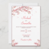 Invitation Élégant Mariage de fleurs de cerisier (Devant)