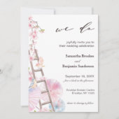 Invitation Élégant Mariage de fleurs de cerisier (Devant)