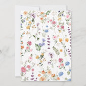 Invitation Élégant Mariage de fleurs de jardin (Dos)