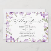 Invitation Elégant Mariage de fleurs de lavande Brunch (Devant)