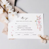Invitation Elégant mariage de fleurs de printemps RSVP