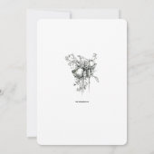 Invitation Élégant Mariage de fleurs de rococo baroque (Dos)
