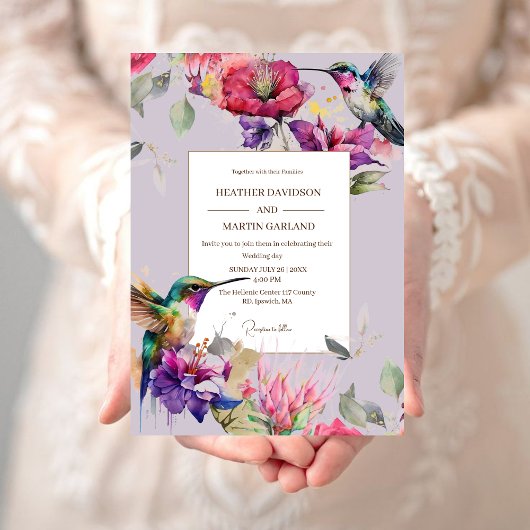 Invitation Élégant Mariage de fleurs florales de printemps vi