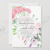 Invitation Élégant mariage de fleurs printanières (Devant)