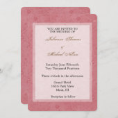 Invitation Élégant Mariage de fleurs rouges (Devant / Derrière)