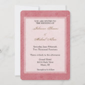 Invitation Élégant Mariage de fleurs rouges (Devant)