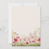 Invitation Élégant Mariage de fleurs sauvages (Dos)