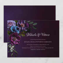 Élégant Mariage de fleurs sombres gothiques