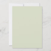 Invitation Elégant Mariage de gâteau à fleurs vert menthe (Dos)