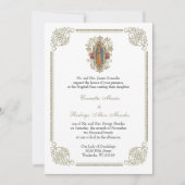 Invitation Élégant Mariage de Guadalupe de la Vierge Catholiq (Devant)
