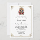 Invitation Élégant Mariage de Guadalupe de la Vierge Catholiq (Devant)