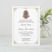 Invitation Élégant Mariage de Guadalupe de la Vierge Catholiq (Debout devant)