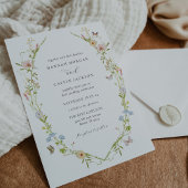 Invitation Elégant mariage de jardin Fleur sauvage