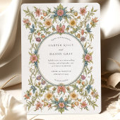 Invitation Elégant mariage de jardin fleuri