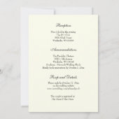Invitation Élégant Mariage de la Croix-Chrétienne anneaux cat (Dos)
