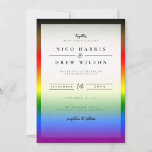 Invitation Élégant Mariage de la fierté BIPOC+ LGBTQ