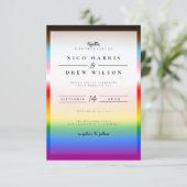 Invitation Élégant Mariage de la fierté de progrès LGBTQ+ (Debout devant)