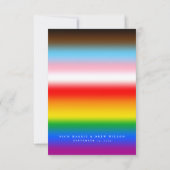 Invitation Élégant Mariage de la fierté de progrès LGBTQ+ (Dos)