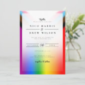 Invitation Élégant Mariage de la fierté de progrès LGBTQ+ (Debout devant)