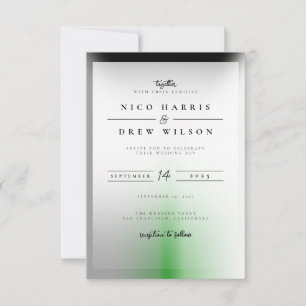 Invitation Élégant Mariage de la fierté démonétique
