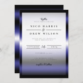 Invitation Élégant Mariage de la Fierté en cuir (Devant / Derrière)