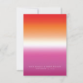 Invitation Élégant Mariage de la fierté lesbienne (Dos)