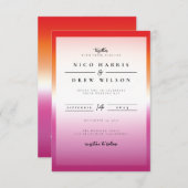 Invitation Élégant Mariage de la fierté lesbienne (Devant / Derrière)