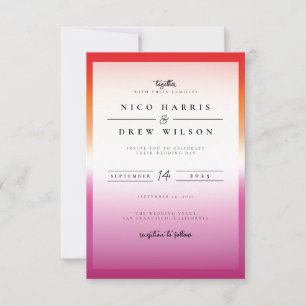 Invitation Élégant Mariage de la fierté lesbienne
