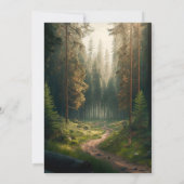 Invitation Élégant Mariage de la forêt de pins (Dos)