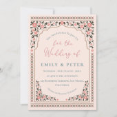 Invitation Élégant Mariage de la frontière de la façade orien (Devant)