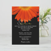 Invitation Élégant mariage de la marguerite gerbera (Debout devant)