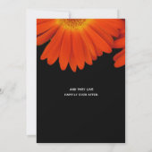 Invitation Élégant mariage de la marguerite gerbera (Dos)