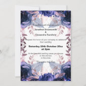 INVITATION ÉLÉGANT MARIAGE DE LA MARINE FLORALE PURANT (Devant)