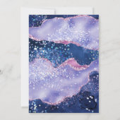 INVITATION ÉLÉGANT MARIAGE DE LA MARINE FLORALE PURANT (Dos)