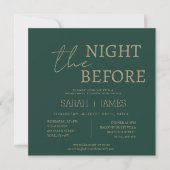 Invitation Élégant Mariage de la répétition Emerald Green (Devant)