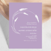 Invitation Élégant Mariage de lavande moderne