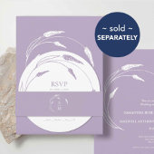 Invitation Élégant Mariage de lavande moderne