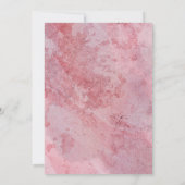 Invitation Élégant Mariage de luxe romantique en marbre rose (Dos)