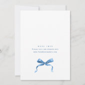 Invitation Élégant Mariage de mâchoire bleu Dusty (Dos)