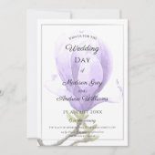 Invitation Élégant Mariage de Magnolia Violet (Devant)