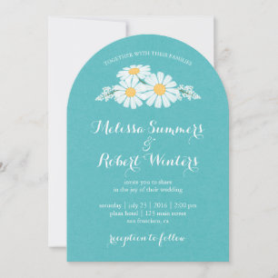 Invitation Élégant Mariage de marguerites blanches florales