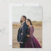 Invitation Élégant Mariage de monogramme transparent (Dos)