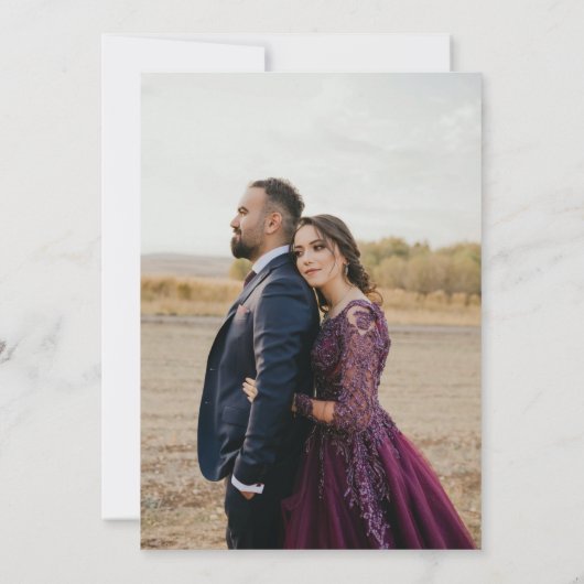 Invitation Élégant Mariage de monogramme transparent (Dos)