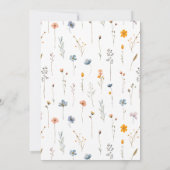 Invitation Élégant Mariage de monographie florale (Dos)