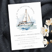 Invitation Elégant Mariage de navigation de plaisance Dusky
