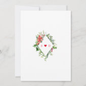 Invitation Élégant Mariage de Noël de la baie de pin d'or (Dos)